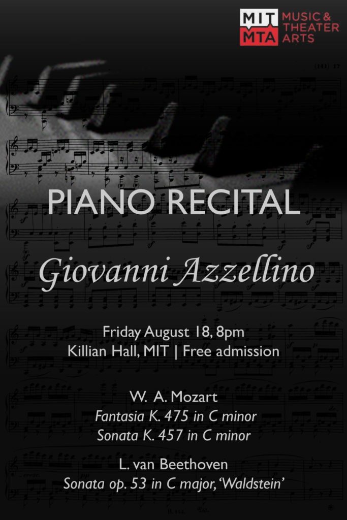 Piano Recital with Giovanni Azzellino at Killian Hall, MIT