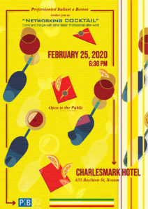 Cocktail Party at the Charlesmark Hotel in Boston, February 25th at 6:30 pm.