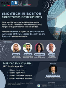 Biotech Roundtable, May fourth event flyer.