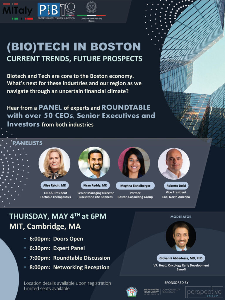 Biotech Roundtable, May fourth event flyer.