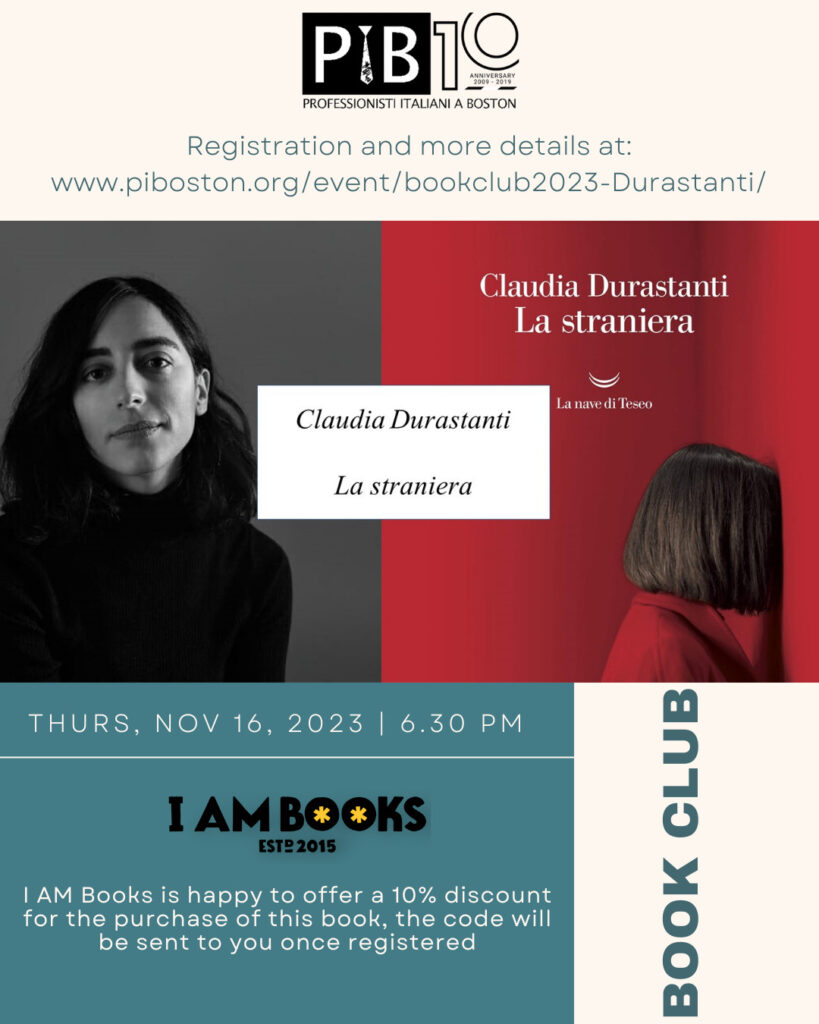 2023 Bookclub about Claudia Durastanti's la Straniera novel.