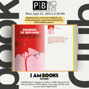 PIB Book Club Conversation on Maurizio De Giovanni's "Il Senso del Dolore"