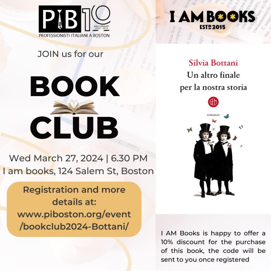 PIB Book Club Conversation on Silvia Bottani's "un Altro Finale per la Nostra Storia"