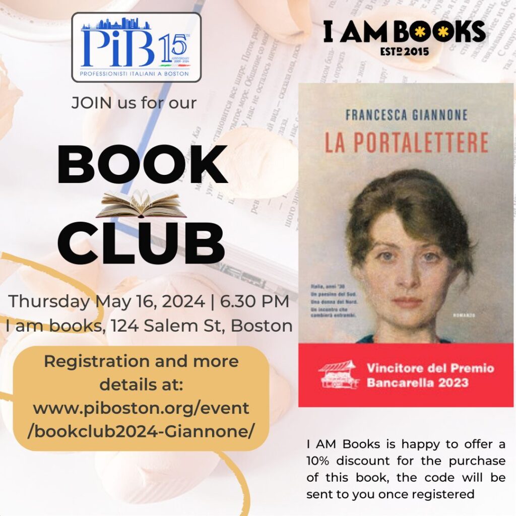 PIB Book Club Conversation on Francesca Giannone's "la Portalettere"