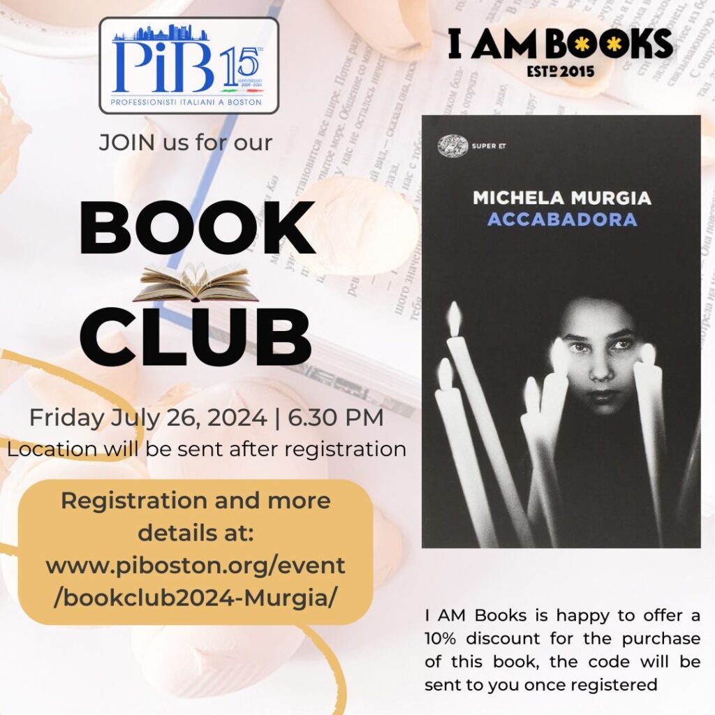 Book Club about Michele Murgia l'accabadora. 