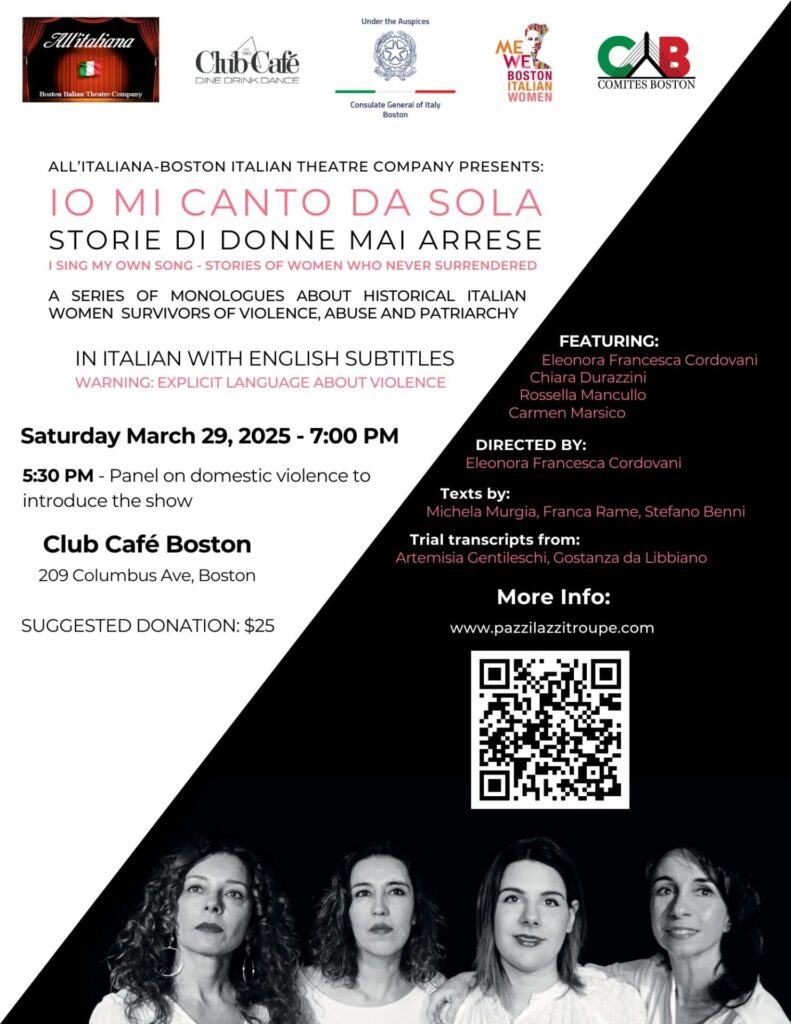 Io Mi Canto da Sola, Storie di Donne Mai Arrese - Mar 29th @ Club Café @ Club Café