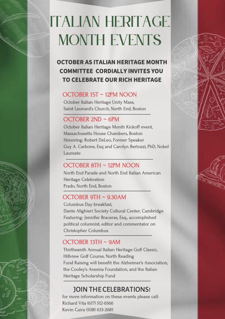 October Italian Heritage Month Programme.