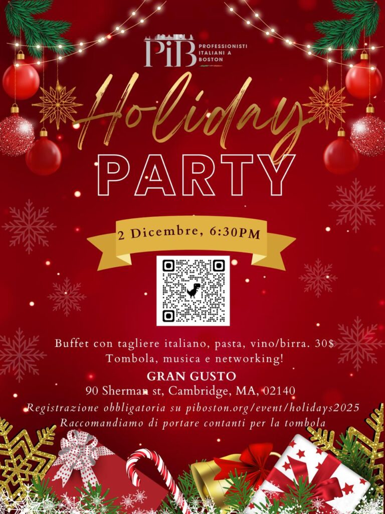 Holiday Party at Gran Gusto on December 2nd Flyer.