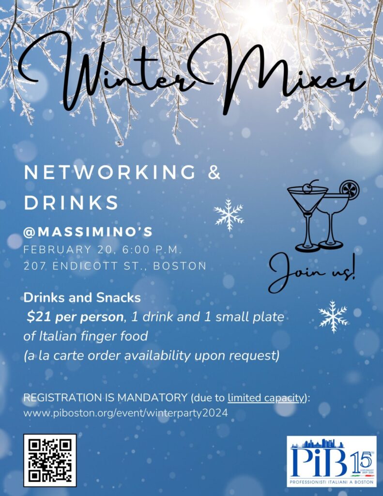 Winter Mixer, Networking & Drinks - February 20th @Massimino's