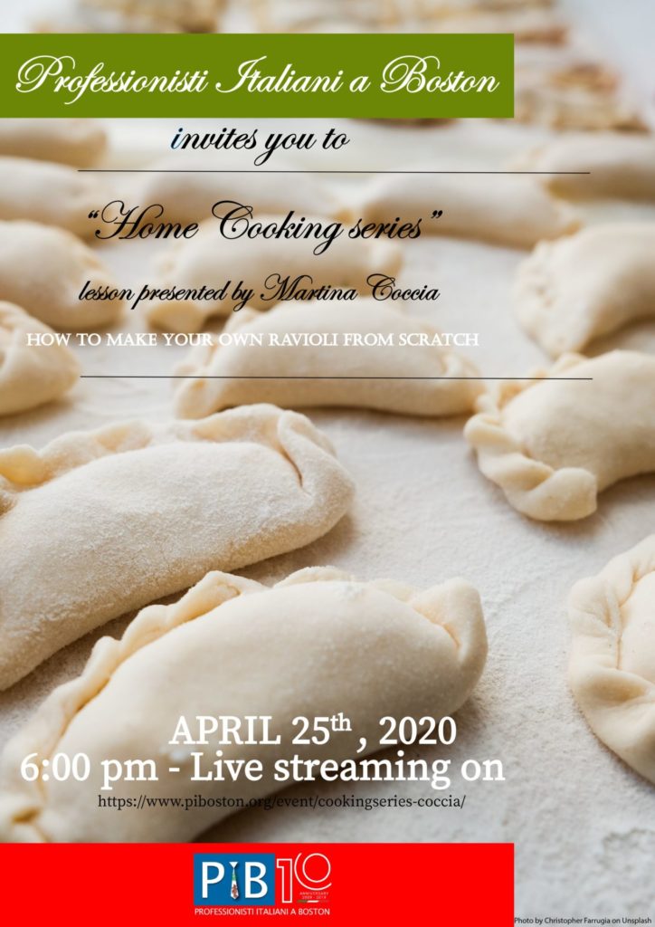 Flyer for Martina Coccia's cooking class, April 5th at 6pm.