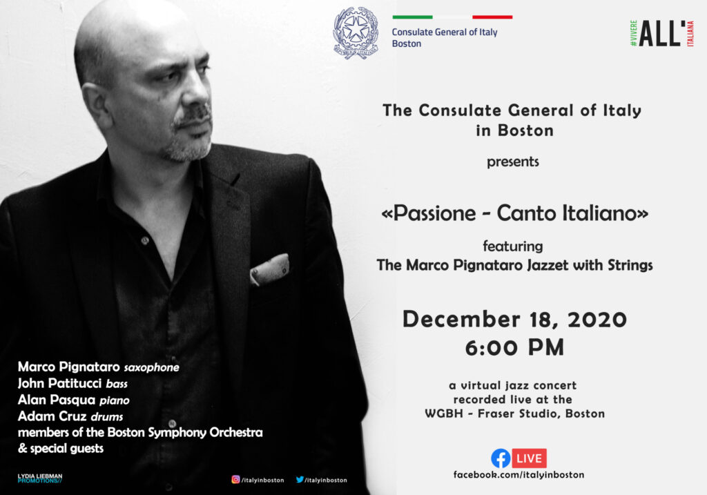 Marco Pignataro concert flyer.