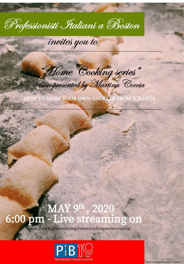 Martina Coccia presents a gnocchi-making cooking class on May 9th.