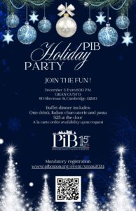 PIB Holiday Event at Gran Gusto Flyer 2024.