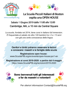 Flyer Scuola PIB Open House.